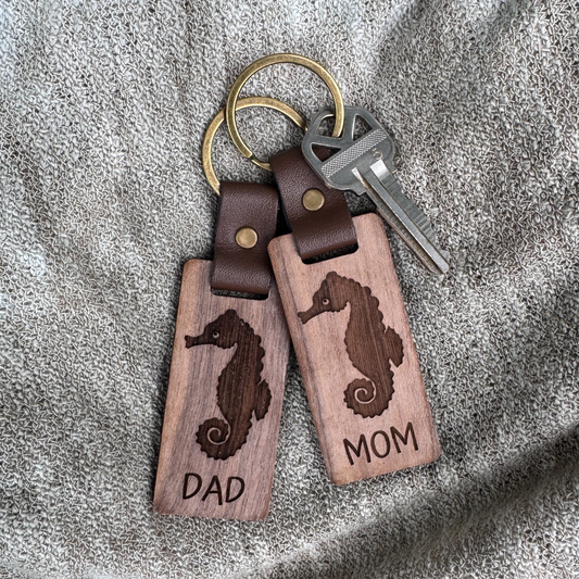 Seahorse Parent Keychain